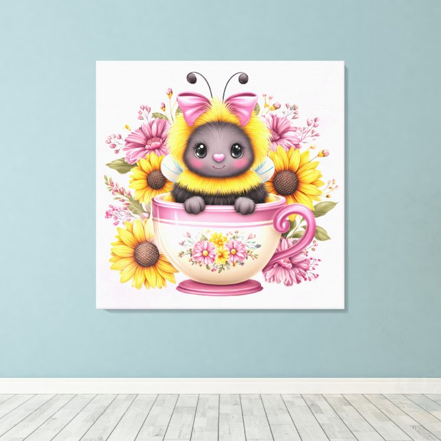 #2 BeeSweet (Any Room)  Canvas Print (Insitu(Wood Floor))