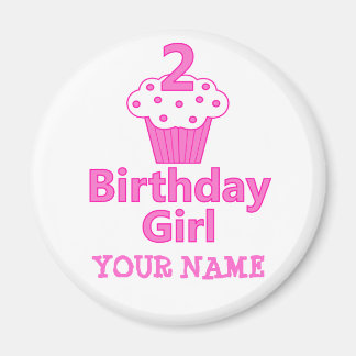 2 - Birthday Girl - Cupcake Design Magnet
