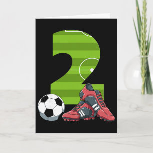 2 Birthday Soccer First Birthday Footll Kids Card