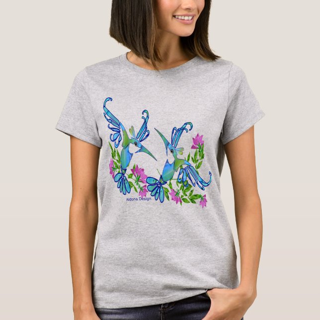 2 Blue Birds T-Shirt (Front)