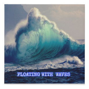 2.blue ocean waves faux canvas print