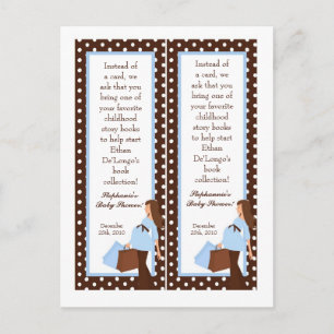 2 Book Marks Blue Mod Mum Polka Dots Invitation Postcard