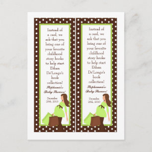 2 Book Marks Green Mod Mum Polka Dots Invitation Postcard