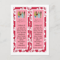 2 Book Marks Pink Hawaiian Luau Tropical