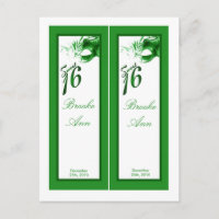 2 Book Marks Sweet 16 Green Party