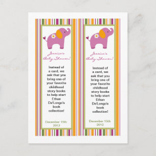 2 Bookmarks Sweet Safari Invitation Postcard