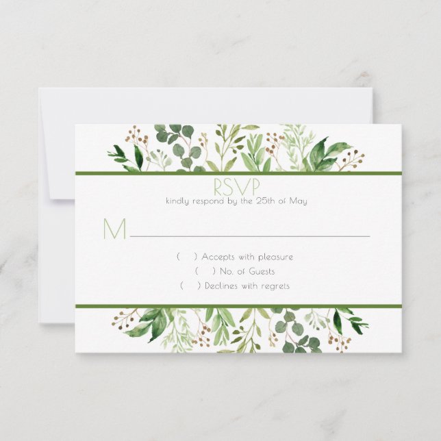 #2 Botanical Dream RSVP Card (Front)
