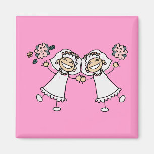 2 Brides Magnet