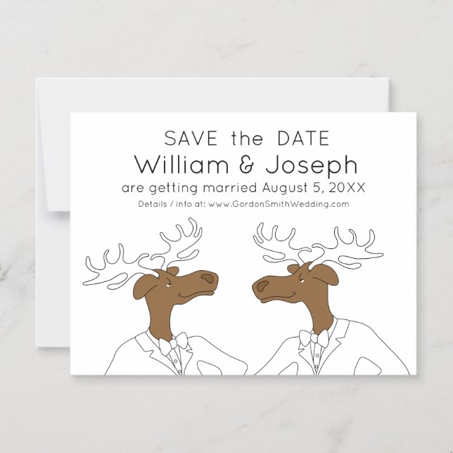 2 Bucks, The Moose - Save the Date Magnet (Front)