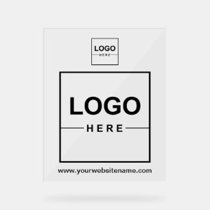 2 Business Logos Brand Acrylic Sign