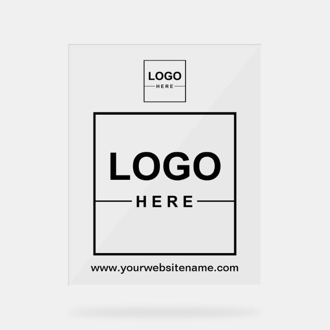 2 Business Logos Brand Acrylic Sign (Front)