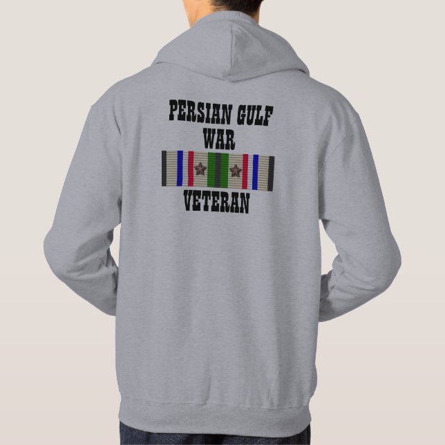 2 CAMPAIGN STARS / GULF WAR VETERAN HOODIE (Back)