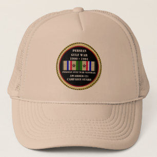 2 CAMPAIGN STARS PERSIAN GULF WAR VETERAN TRUCKER HAT