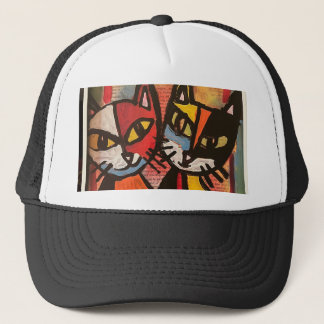 2 Cats Trucker Hat