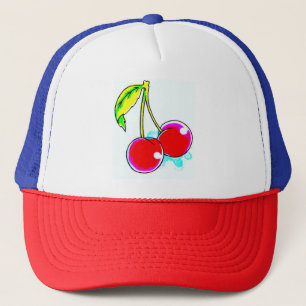2 cherry trucker hat