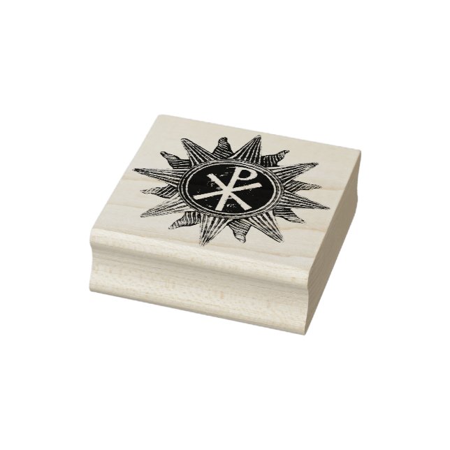 2" Chi Rho Peace Christogram mounted rubber stamp (Stamp)