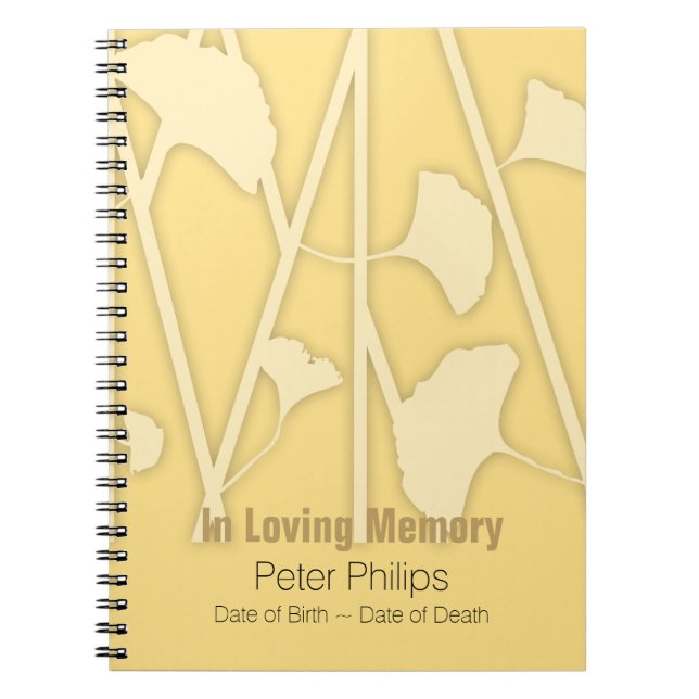 2 Choose Background Colour Memorial Guest Book (Front)