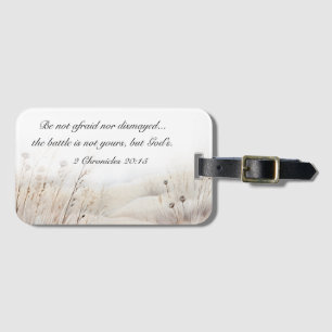 2 Chronicles 20:15 The Battle is God's Bible Verse Luggage Tag