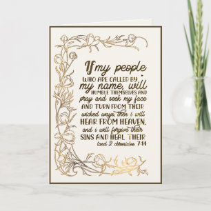 2 Chronicles 7:14 If My People Pray Card
