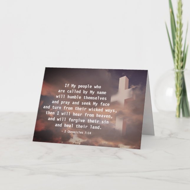 2 Chronicles 7:14 If My People will Pray Card (Front)