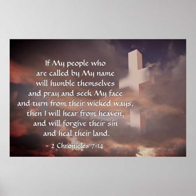 2 Chronicles 7:14 If My People will Pray Poster (Front)