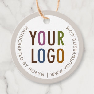 2" Circle Round Hang Tags with String Custom Logo