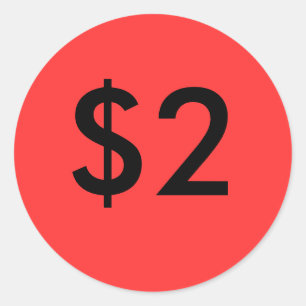 $2 CLASSIC ROUND STICKER