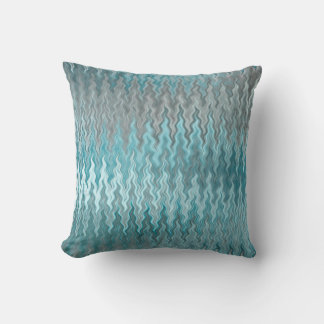 2 Colour 2 Sides Earth Toned Wavy Pattern Cushion