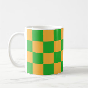 2 Colour Chequered Square Pattern  Coffee Mug