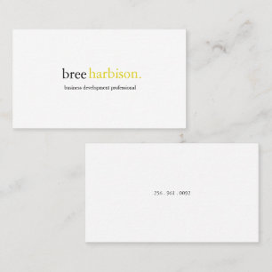 2 Colour Minimalist Business Card