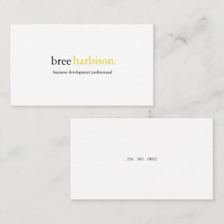 2 Colour Minimalist Business Card