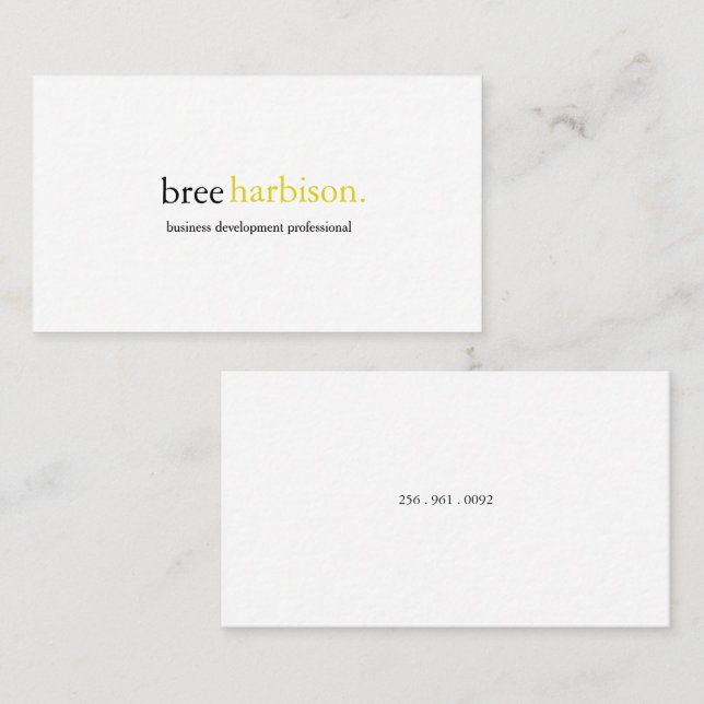 2 Colour Minimalist Business Card (Front/Back)