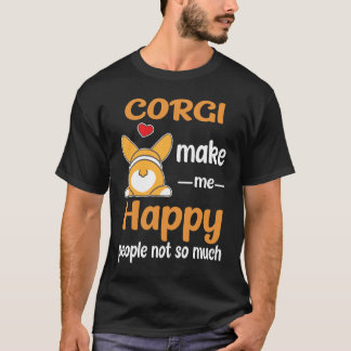 2 Corgi Make Me Happy T-Shirt
