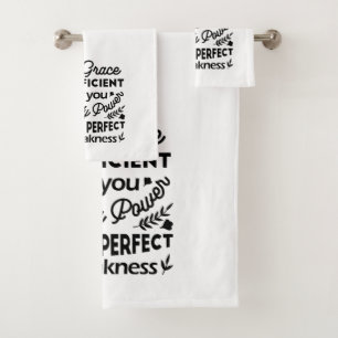 2 Corinthians 12:9 – My Grace Is Sufficient Art Bath Towel Set