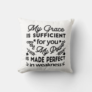 2 Corinthians 12:9 – My Grace Is Sufficient Art Cushion