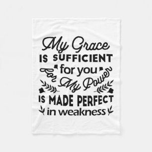 2 Corinthians 12:9 – My Grace Is Sufficient Art Fleece Blanket