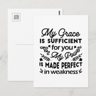2 Corinthians 12:9 – My Grace Is Sufficient Art Postcard