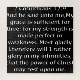 2 Corinthians 12:9 My Grace Is Sufficient For Thee Jigsaw Puzzle