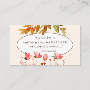 2 Corinthians 12:9 MY GRACE is sufficient for you Business Card