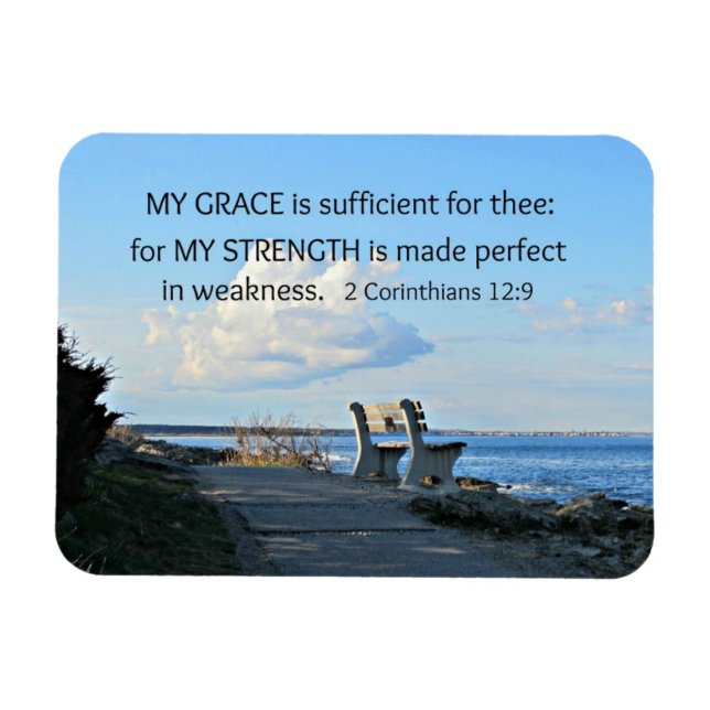 2 Corinthians 12:9 My Grace is sufficient ... Magnet (Horizontal)
