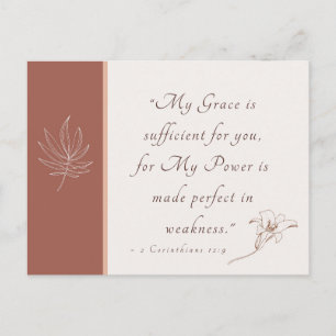 2 Corinthians 12:9 My Grace is Sufficient Postcard