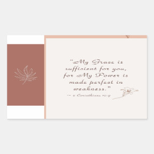 2 Corinthians 12:9 My Grace is Sufficient Rectangular Sticker