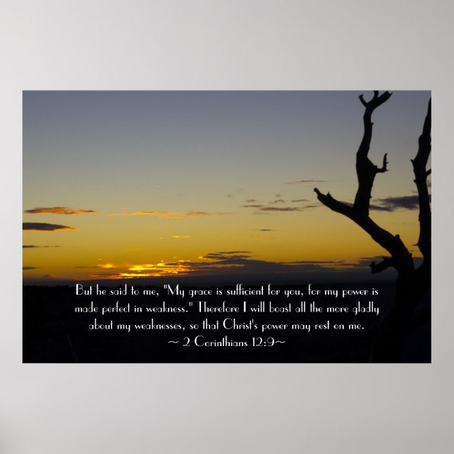 2 Corinthians 12:9 Poster (Front)