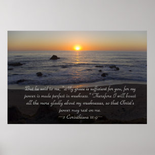 2 Corinthians 12:9 Poster