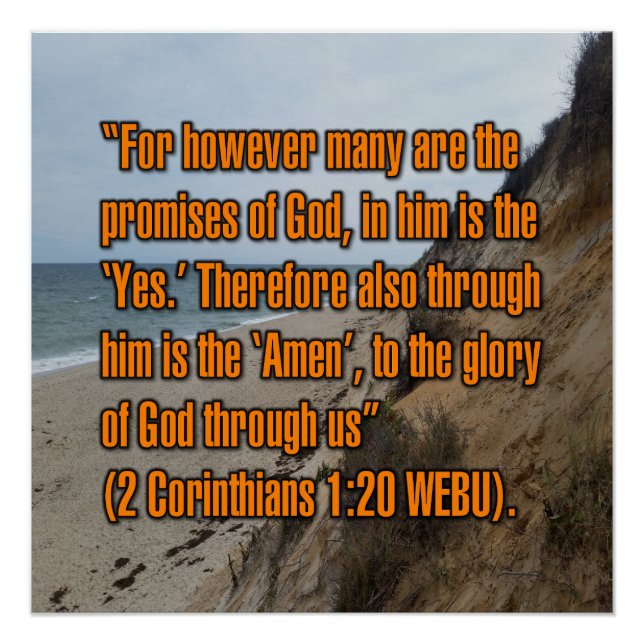 2 Corinthians 1:20 WEBU Poster (Front)