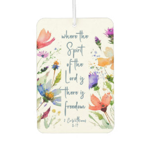 2 Corinthians 3:17 Freedom Bible Verse Car Air Freshener