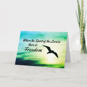 2 Corinthians 3:17 Freedom Bible Verse Card