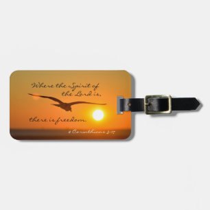 2 Corinthians 3:17 Freedom Bible Verse Luggage Tag
