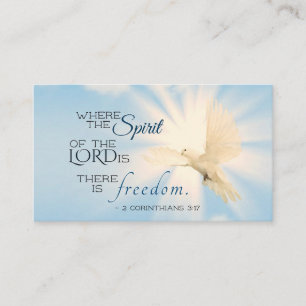 2 Corinthians 3:17 ...there is Freedom Bible Verse Business Card