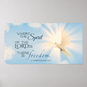 2 Corinthians 3:17 ...there is Freedom Bible Verse Poster